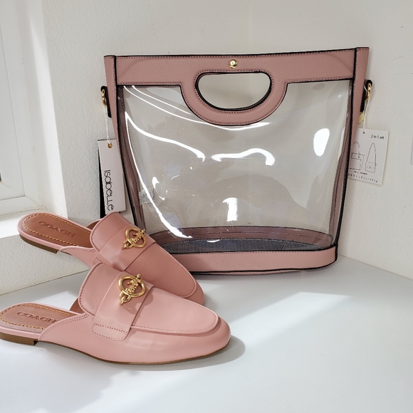 Handbags - Transparent Handbag With Leather Trim